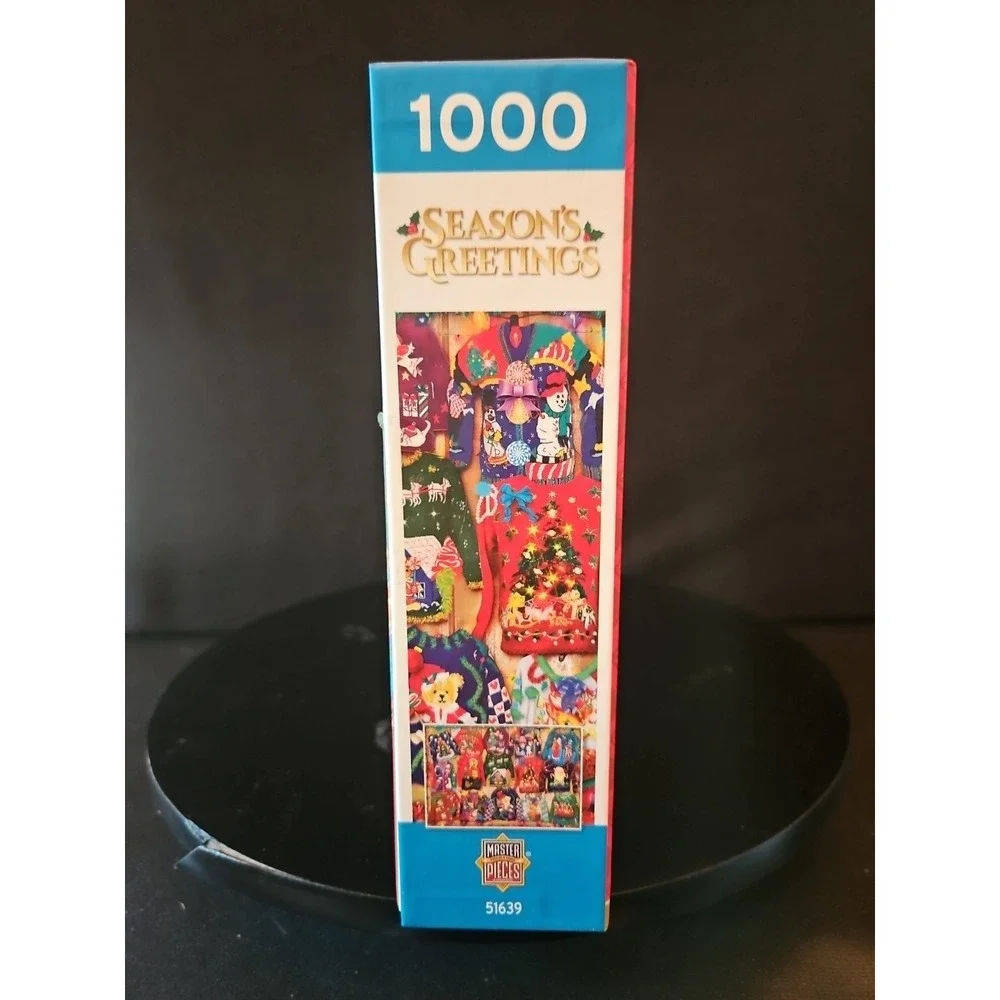 1000‎ pc Puzzle MasterPieces Seasons Greetings Holiday Sweaters Sealed -BX1